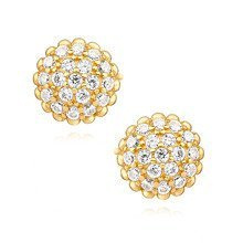 Srebrne pr.925 pozłacane kolczyki z cyrkonią