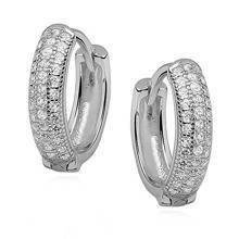 Srebrne kolczyki pr.925 kółka z cyrkoniami