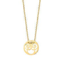 Srebrny naszyjnik pr.925 - kółeczko ażurowe, pozłacane