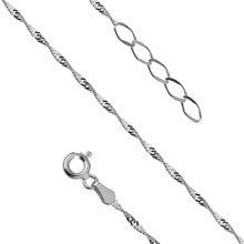 Bransoletka srebrna na nogę splot singapur 1,4 mm