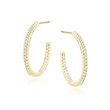 Kolczyki pozłacane małe koła z białymi cyrkoniami