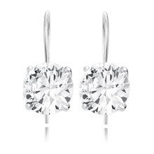 Srebrne kolczyki pr.925 Cyrkonia okrągła średnica 8mm