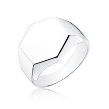 Srebrny sygnet pr.925 - sześciokąt