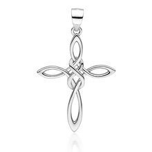 Srebrny (pr.925) krzyżyk ze znakiem nieskończoności