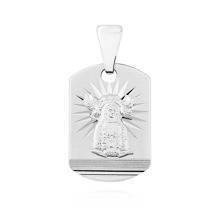 Srebrny (pr.925) medalik diamentowany Matka Boska Nieustającej pomocy