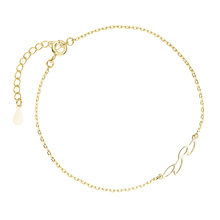 Bransoletka pozłacana liście