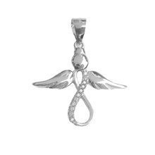 Zawieszka srebrna anioł ze znakiem nieskończoności