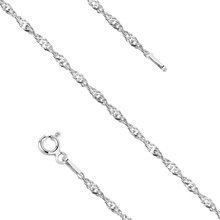 Bransoletka srebrna rodowana splot singapur 1,2mm