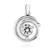 Srebrna zawieszka pr.925 Cyrkonia biała