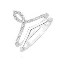 Srebrny pierścionek pr.925 korona z cyrkoniami