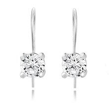 Srebrne kolczyki pr.925 Cyrkonia okrągła średnica 3mm