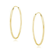 Kolczyki pozłacane duże kółka 50 mm