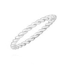 Pierścionek srebrny minimalistyczna skręcana obrączka