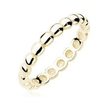 Pierścionek pozłacany duże kuleczki