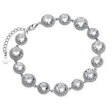 Bransoletka Melanie srebrna ślubna z białą cyrkonią