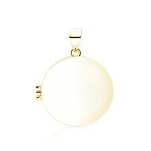 Zawieszka pozłacana otwierane okrągłe puzderko sekretnik