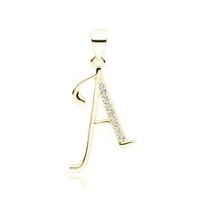 Zawieszka pozłacana ozdobna literka A