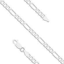 Bransoletka diamentowana figaro płaskie pr. 925 Ø 0120