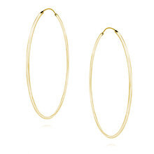 Kolczyki pozłacane duże kółka 60 mm