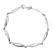 Bransoletka srebrna 925 wysoki połysk i satyna