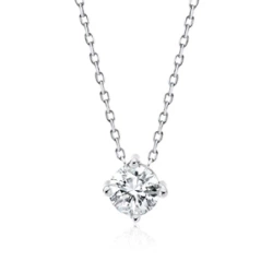 Naszyjnik Charlotte srebrny z białą cyrkonią 5 mm
