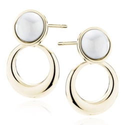 Kolczyki Fiona pozłacane z perłą