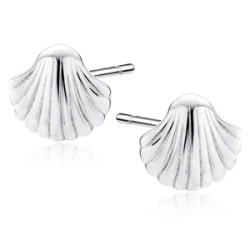 Kolczyki srebrne morskie muszelki