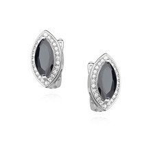 Srebrne pr.925 kolczyk cyrkonia czarna