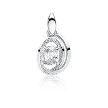 Srebrna zawieszka pr.925 biała cyrkonia