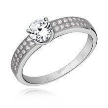 Srebrny pierścionek pr.925 cyrkonia biała