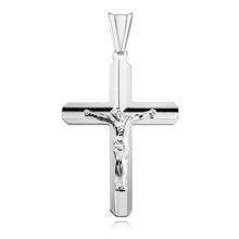 Srebrny (pr.925) krzyżyk diamentowany