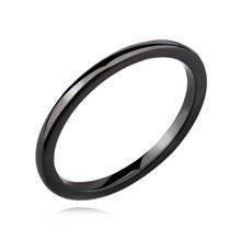 Czarny pierścionek ceramiczny 2mm