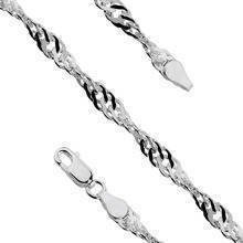 Bransoletka srebrna splot singapur 4,0mm