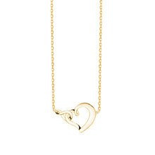 Srebrny naszyjnik pr.925 serce i znak nieskończoności - pozłacany