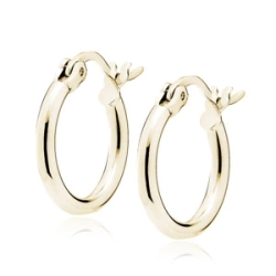 Kolczyki Solara pozlacane kółka 15/2 mm