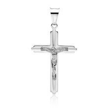 Srebrny (pr.925) krzyżyk diamentowany