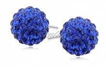 Kolczyki kulki 10mm szafirowe