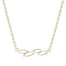 Naszyjnik pozłacany liście