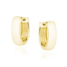 Srebrne pozłacane kolczyki kółka - wysoki połysk