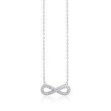 Naszyjnik srebrny nieskończoność z cyrkoniami