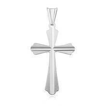 Srebrny (pr.925) krzyżyk diamentowany