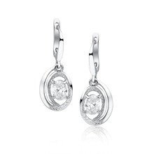 Srebrne kolczyki pr.925 biała cyrkonia