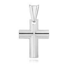 Srebrny (pr.925) krzyżyk diamentowany