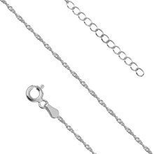 Bransoletka srebrna na nogę splot singapur 1,1 mm