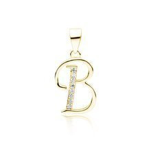 Zawieszka pozłacana ozdobna literka B